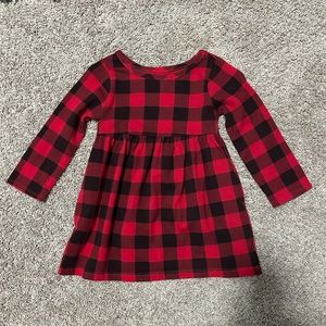Red & Black Buffalo Plaid Wonder Nation Size 18 Month Dress